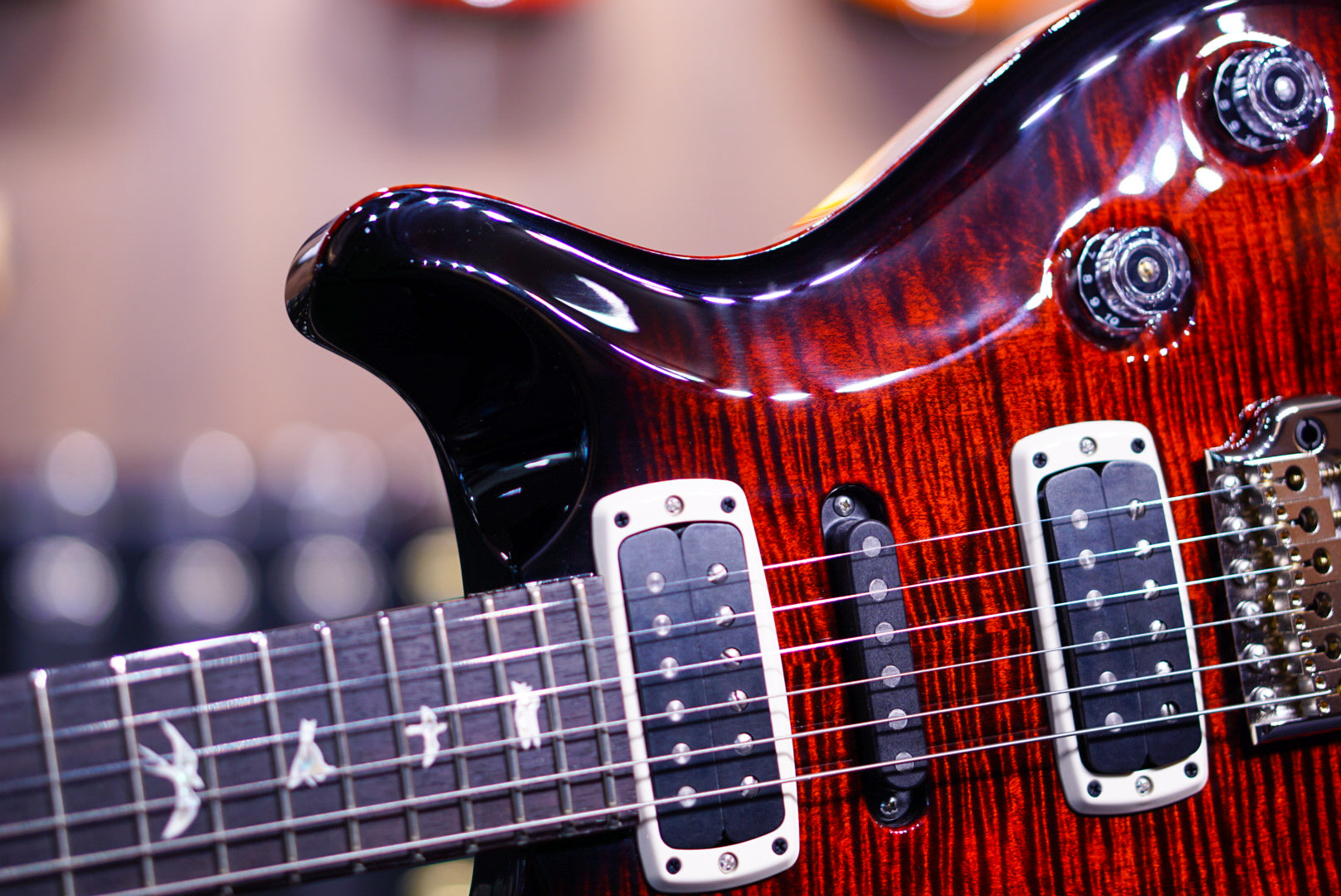 PRS Modern eagle V fire red burst 0357748 - HIENDGUITAR PRS GUITAR