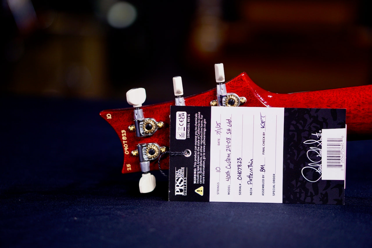 PRS 40th Anniversary Custom 24-08 Semi-Hollow Limited Edition Charcoal Cherry Burst 0407823