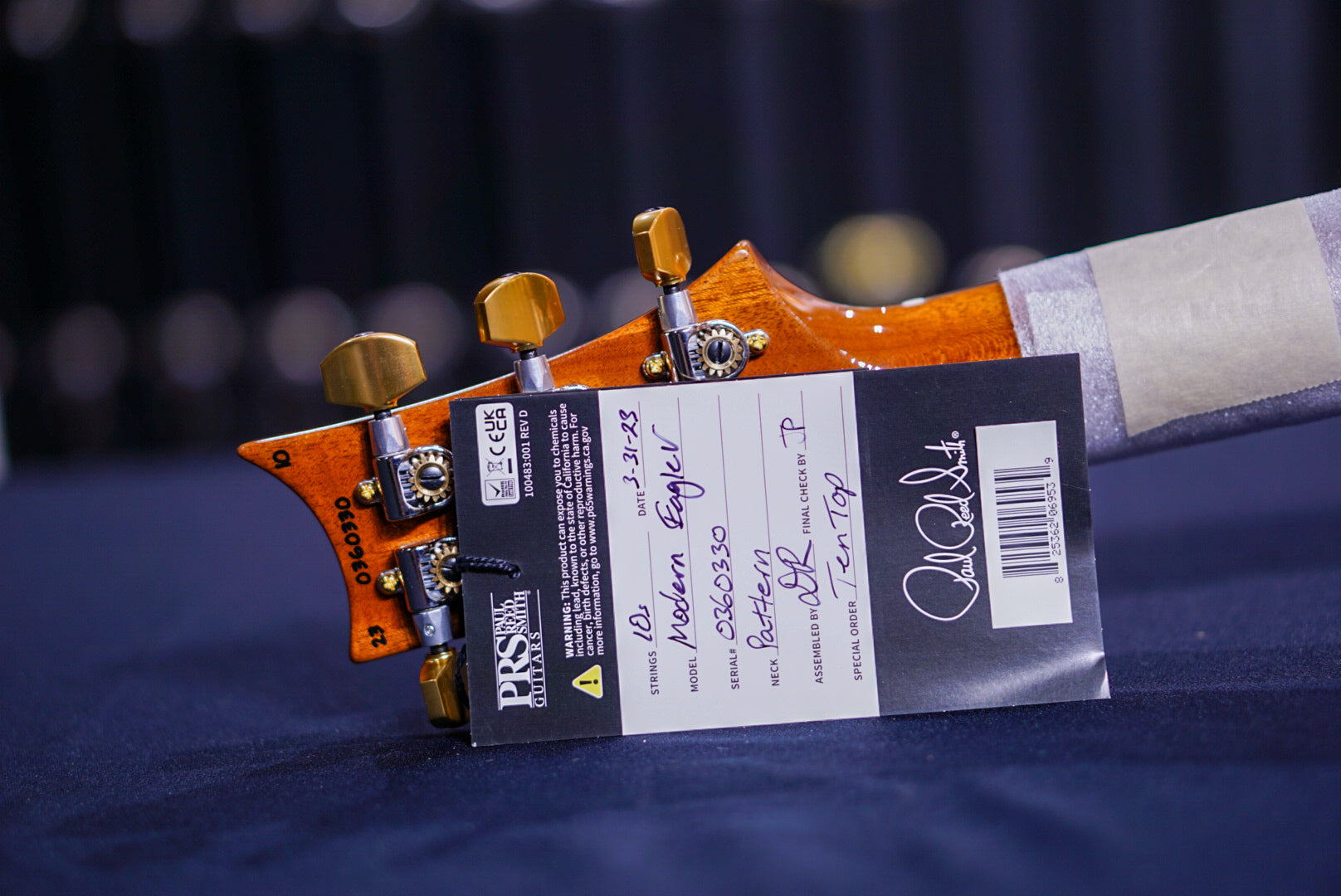 PRS Modern eagle V charcoal burst 10 TOP 0360330 - HIENDGUITAR PRS GUITAR