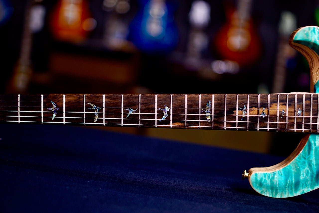 PRS Custom 24 Piezo wood library Artist Neck Blue Fade 0411092