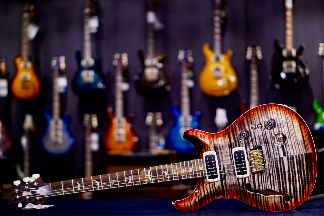PRS 40th Anniversary Custom 24-08 Semi-Hollow Limited Edition Charcoal Cherry Burst 0410662