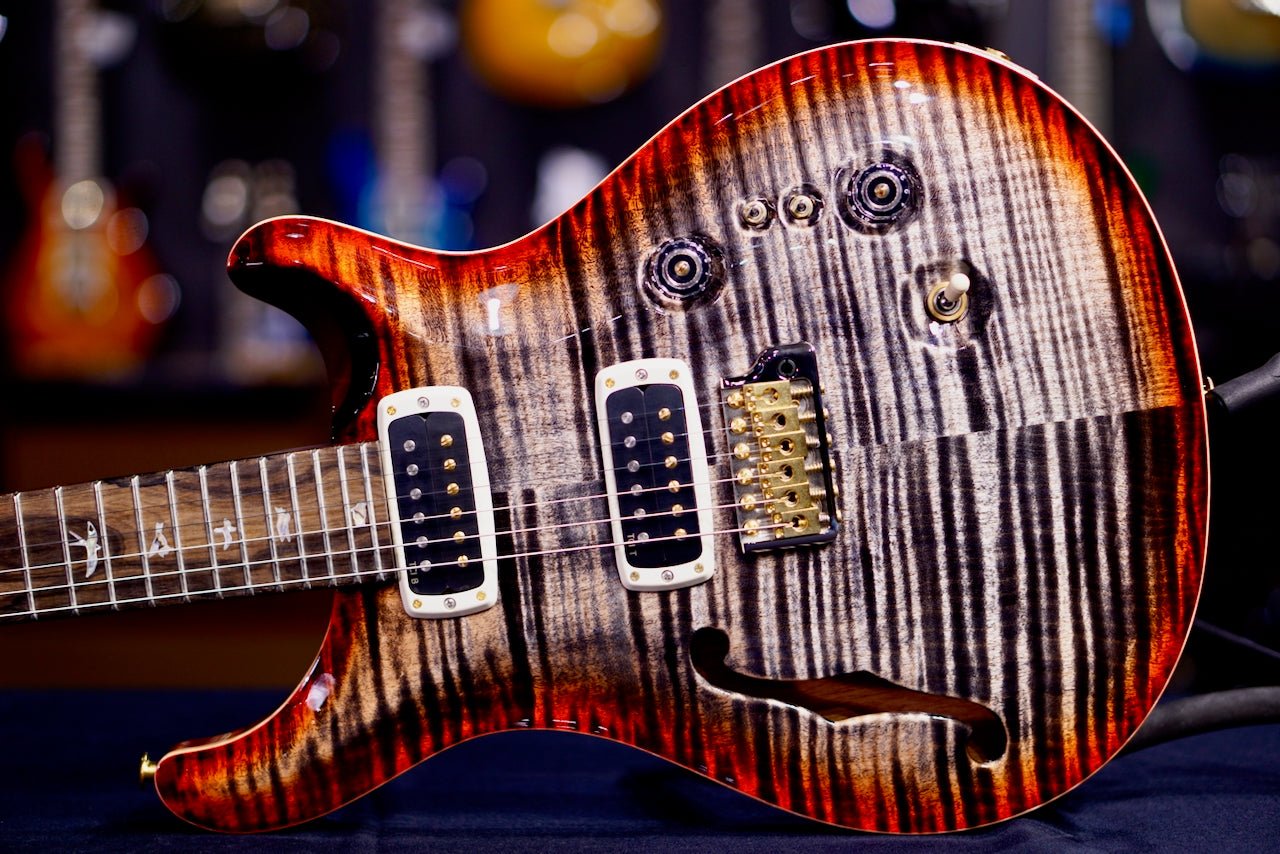 PRS 40th Anniversary Custom 24-08 Semi-Hollow Limited Edition Charcoal Cherry Burst 0410662