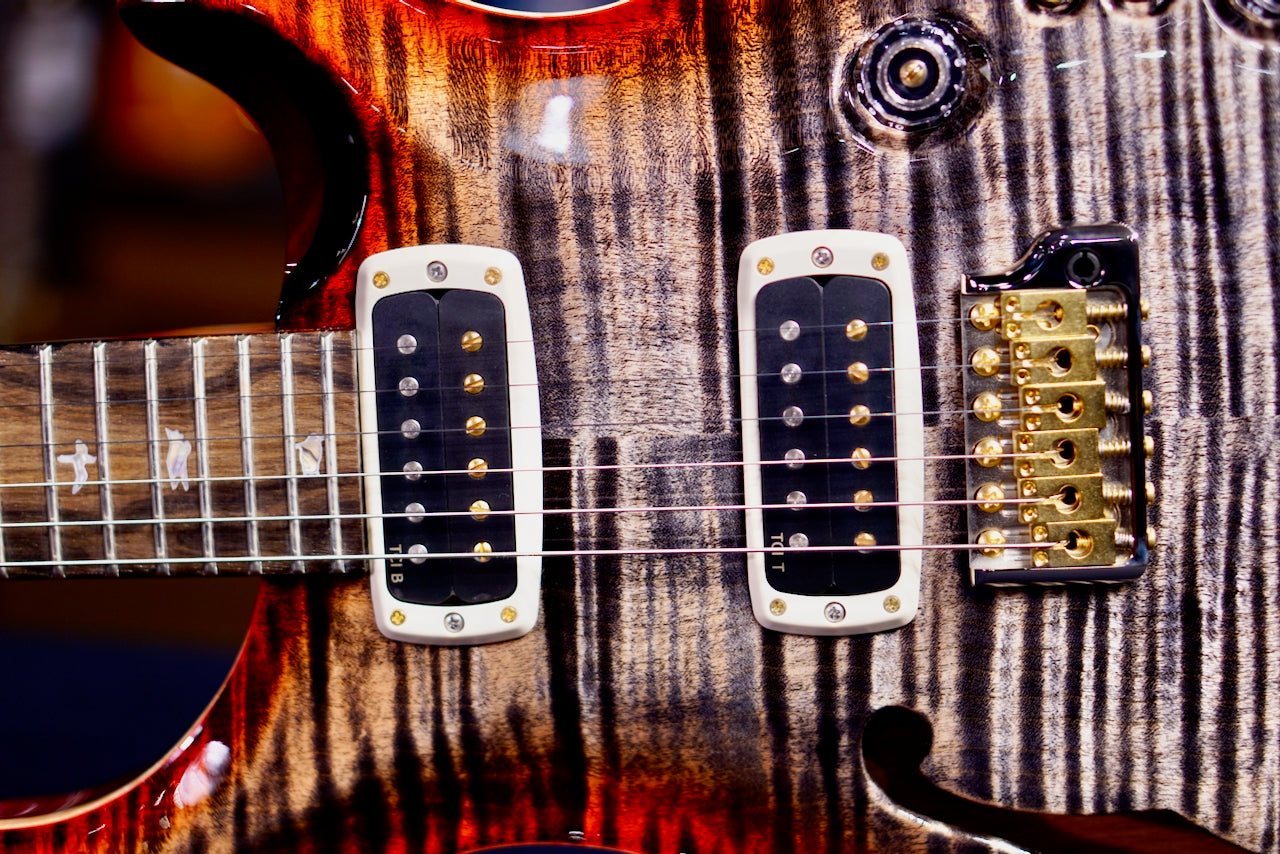 PRS 40th Anniversary Custom 24-08 Semi-Hollow Limited Edition Charcoal Cherry Burst 0410662