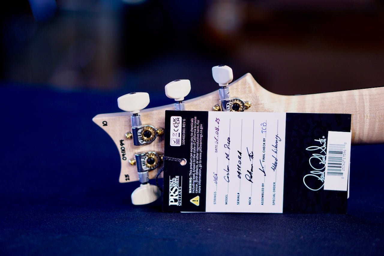 PRS Custom 24 Piezo wood library Artist Neck River Blue 0411094