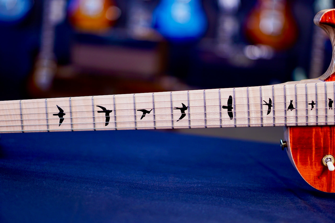 PRS Tremonti Wood Library Artist Neck Fire Red / Gray Black Fade 0408495