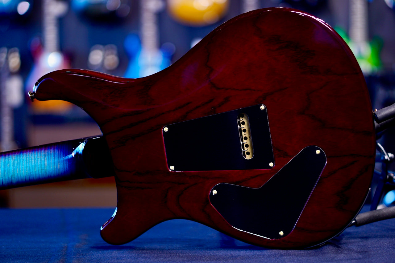 PRS Custom 24 Piezo Wood Library Aquableux Purple Burst 0405884