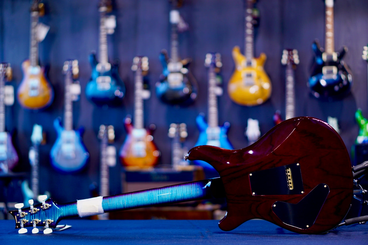 PRS Custom 24 Piezo Wood Library Aquableux Purple Burst 0405884