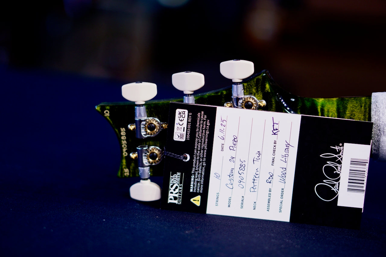 PRS Custom 24 Piezo Wood Library Jade (Natural Back) 0405885