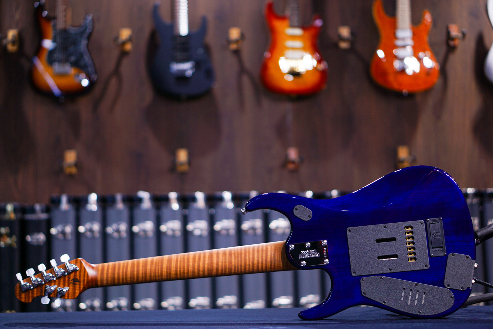 Ernie Ball Music Man JP15 7 Electric Guitar - Cerulean Paradise Quilt K04643