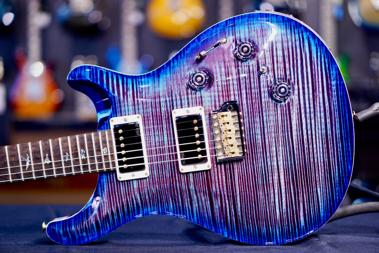 PRS Custom 24 Piezo wood library Artist Neck Violet Blue Burst 0411093