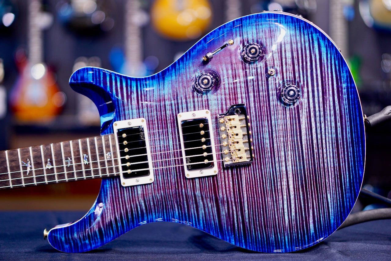 PRS Custom 24 Piezo wood library Artist Neck Violet Blue Burst 0411093