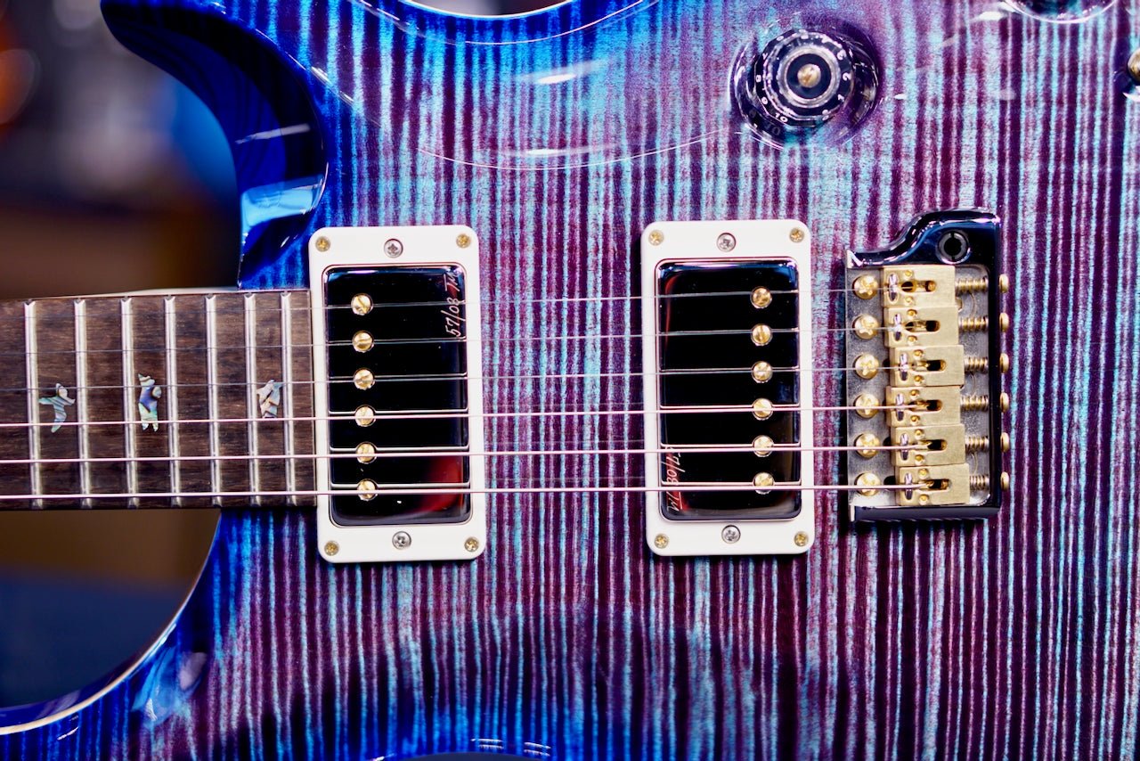 PRS Custom 24 Piezo wood library Artist Neck Violet Blue Burst 0411093