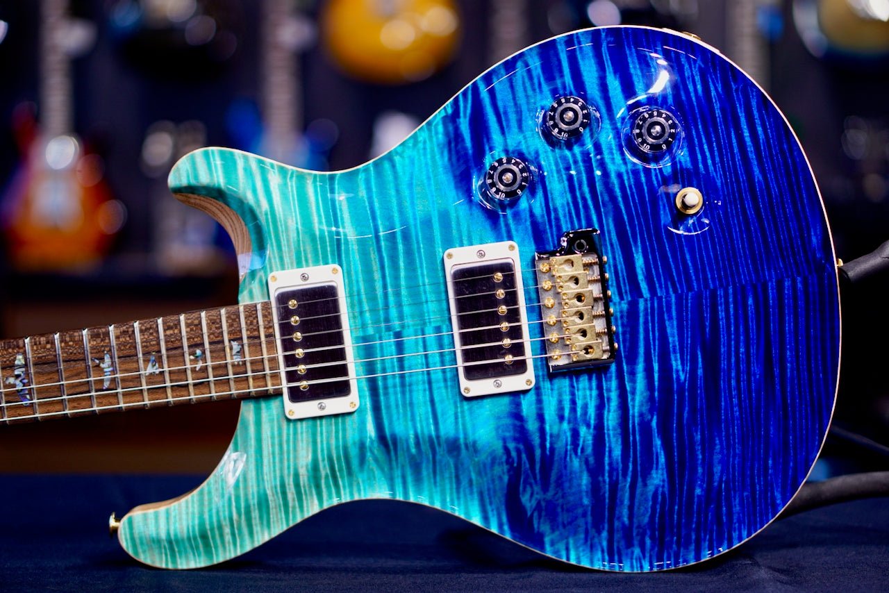 PRS DGT Wood Library Blue Fade FlameNeck 0410281