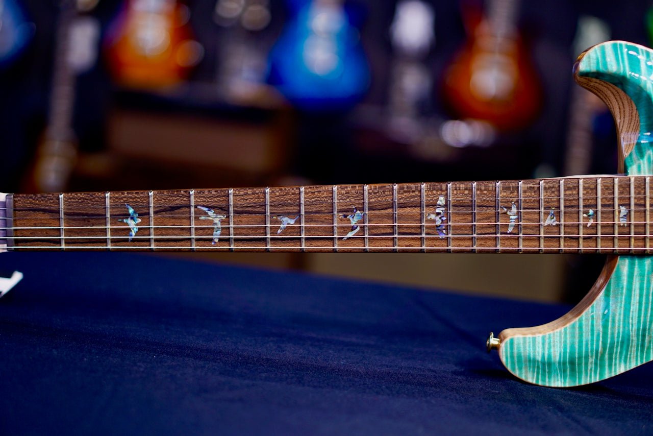 PRS DGT Wood Library Blue Fade FlameNeck 0410281