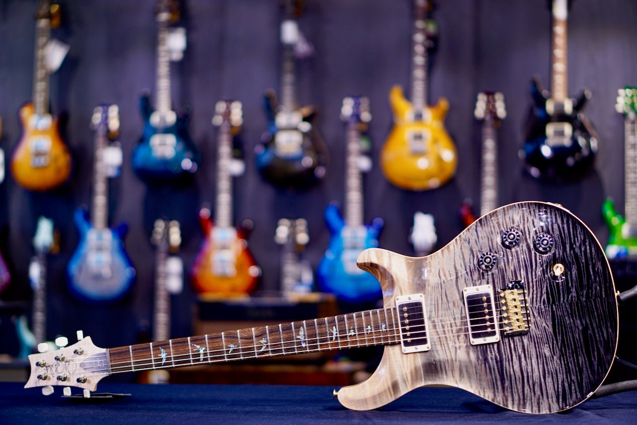 PRS DGT Wood Library Gray Black Fade FlameNeck 0412029