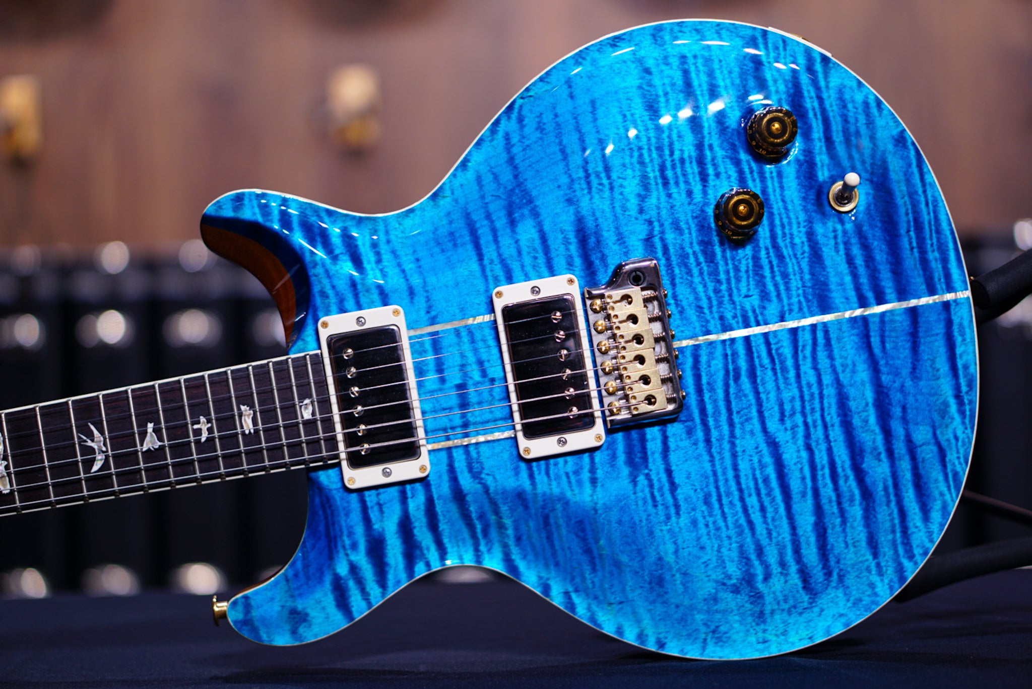 PRS Santana blue matteo 10top 0343305 - HIENDGUITAR HIENDGUITAR