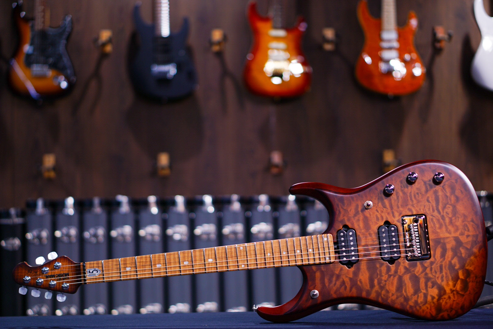 Ernie Ball Music Man JP 15 6 STRING SAHARA BURST QUILT TOP H05926