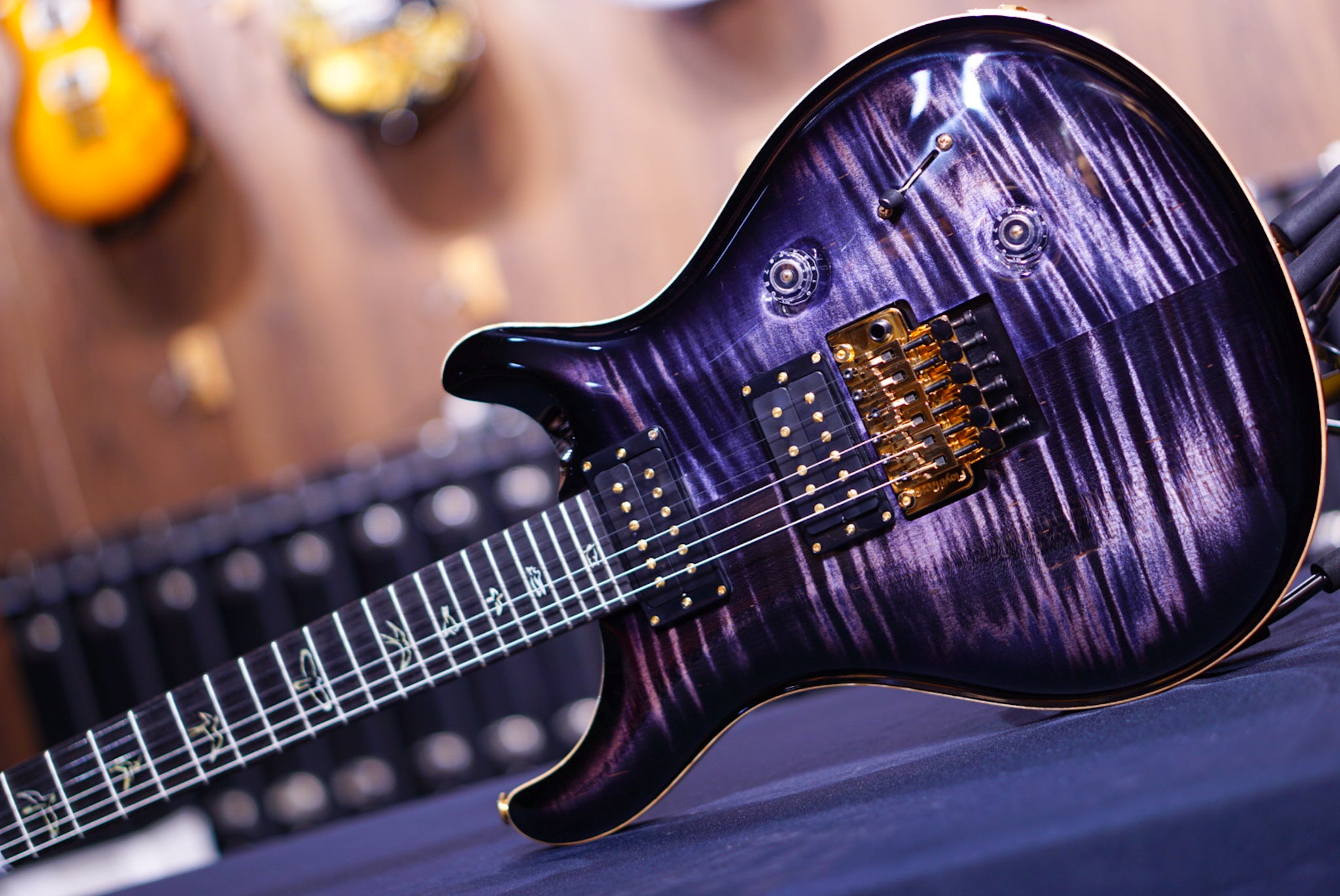 PRS Custom 24 floyd purple mist wood library torrefied neck 0335212 - HIENDGUITAR PRS GUITAR