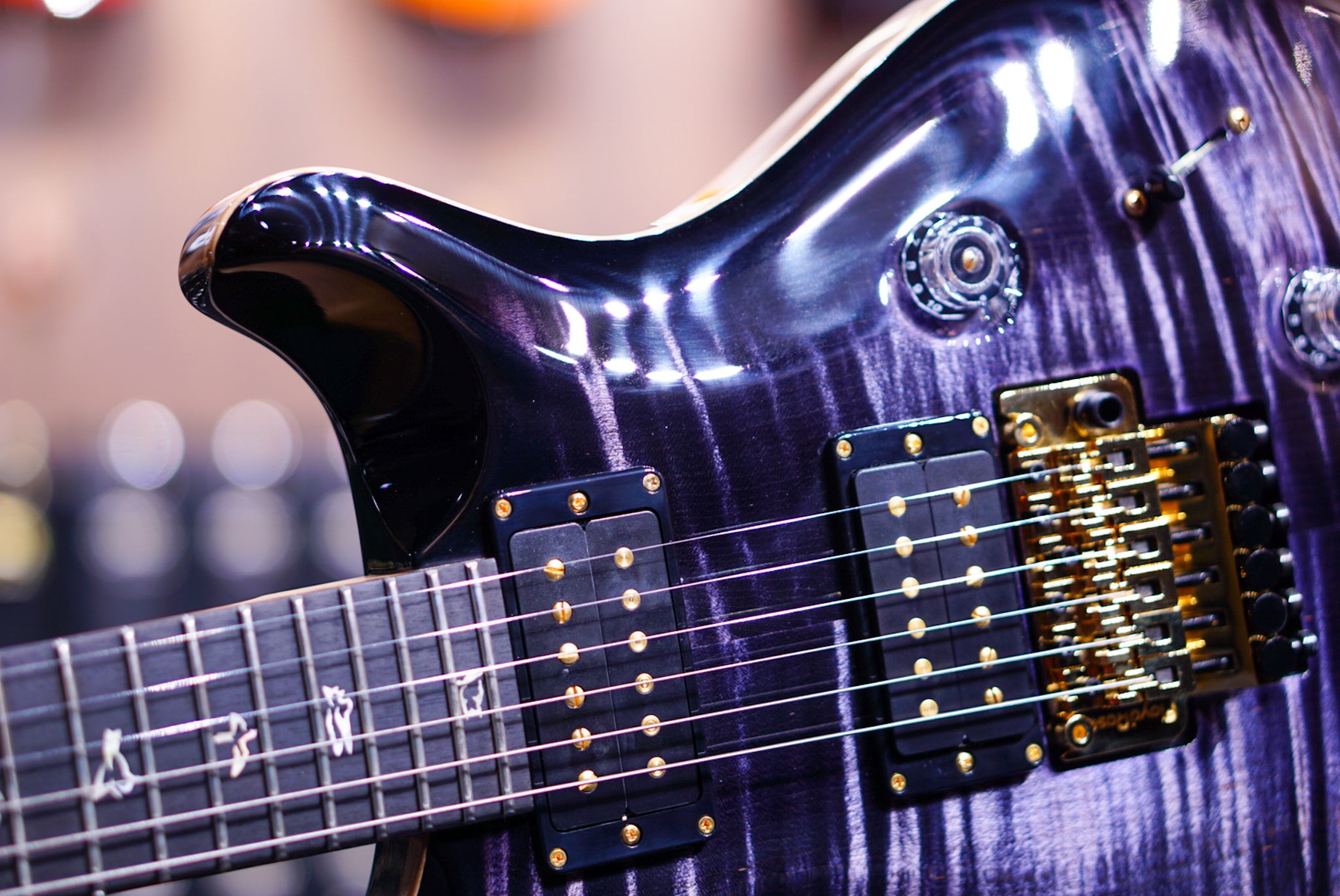 PRS Custom 24 floyd purple mist wood library torrefied neck 0335212 - HIENDGUITAR PRS GUITAR