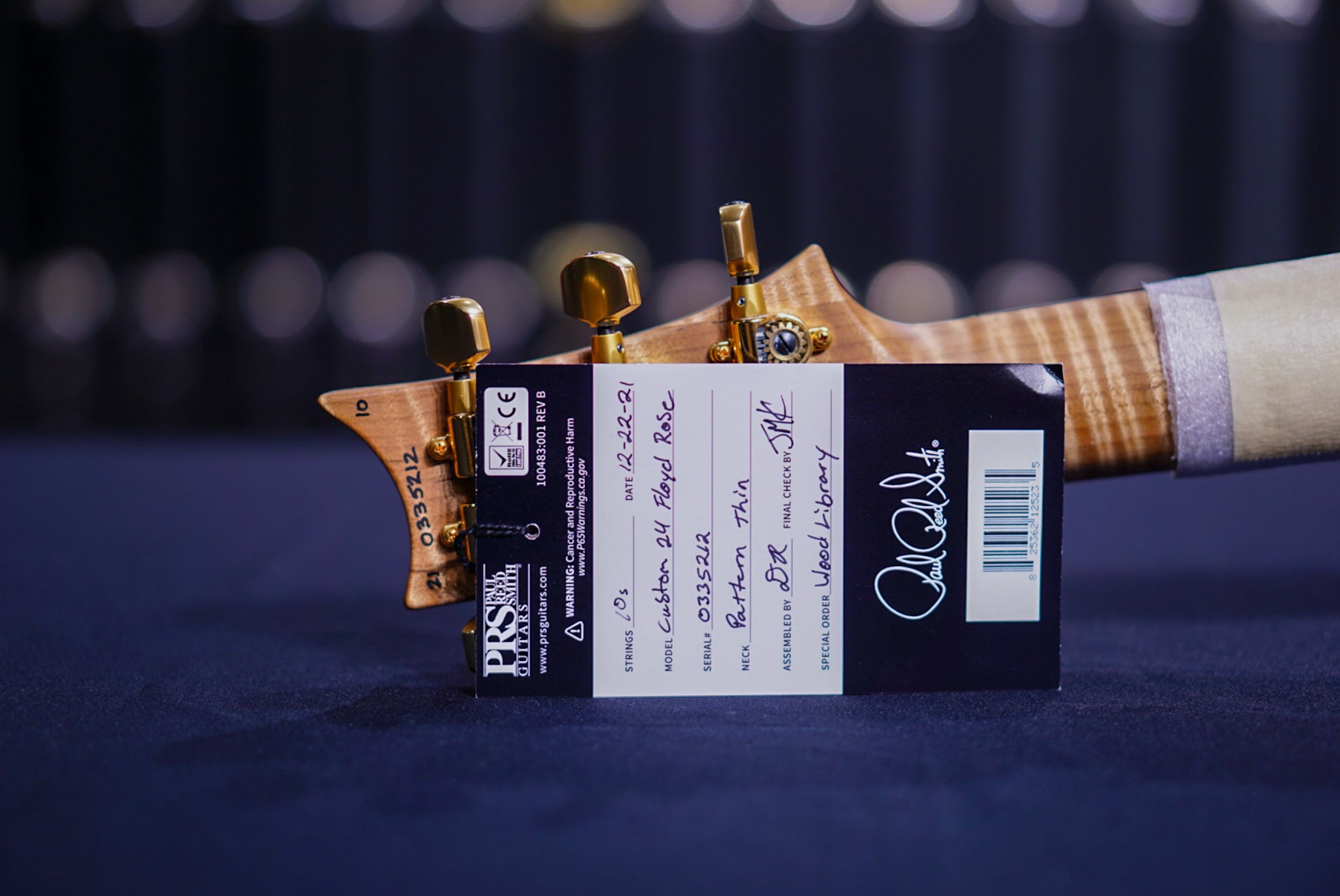 PRS Custom 24 floyd purple mist wood library torrefied neck 0335212 - HIENDGUITAR PRS GUITAR