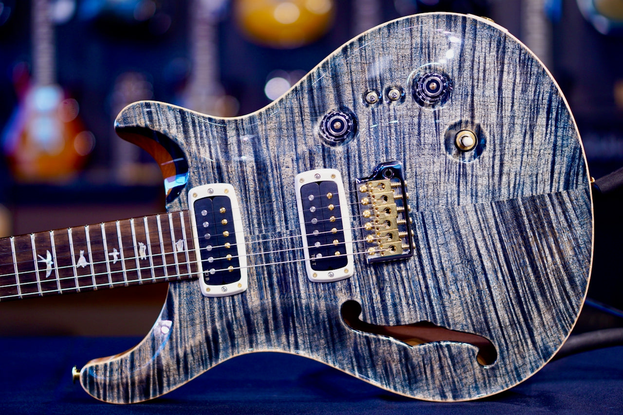 PRS 40th Anniversary Custom 24-08 Semi-Hollow Limited Edition Faded Whale Blue (Natural Back) 0410380