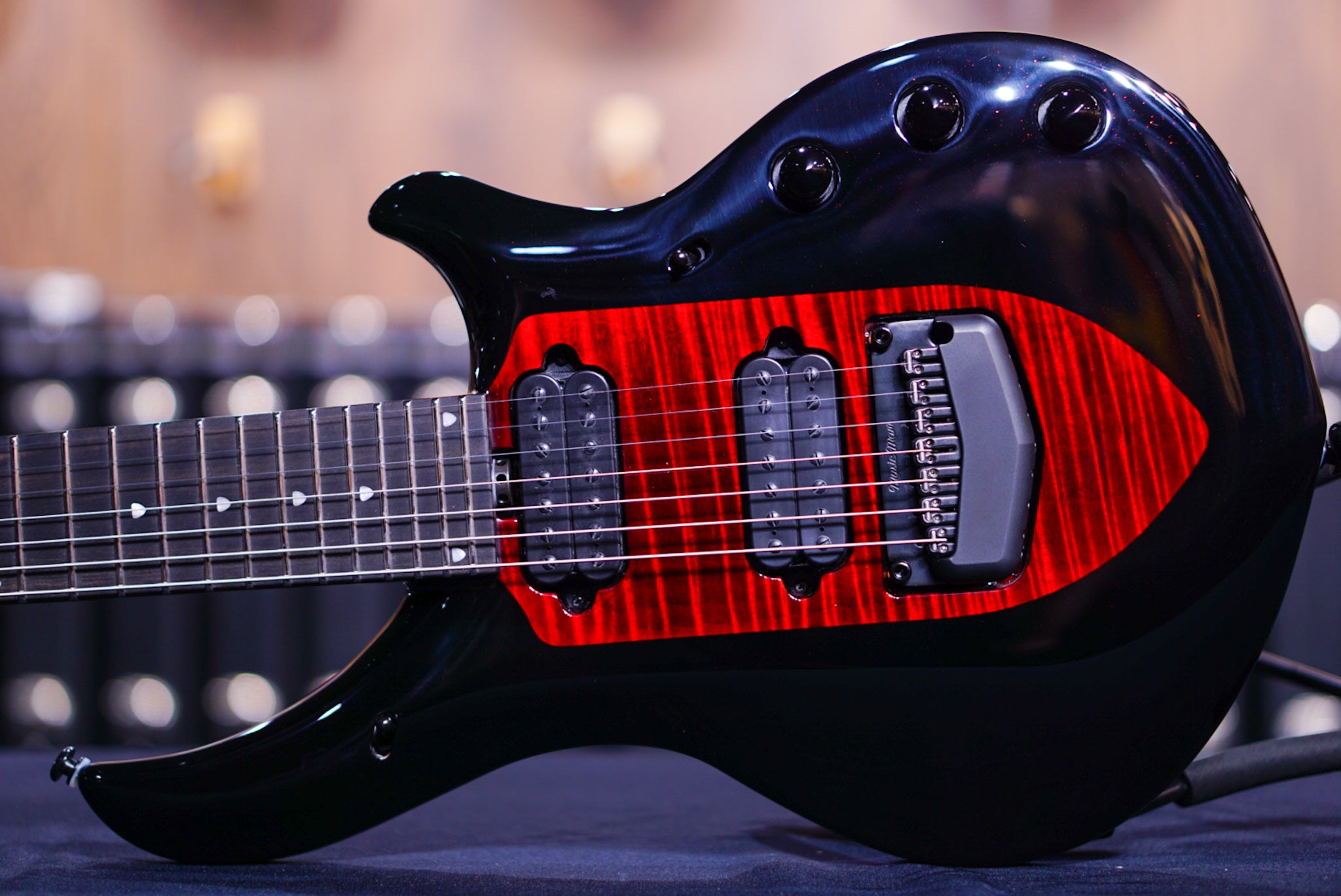 ERNIEBALL MUSICMAN MAJESTY 7 SANGUINE RED M017250 - HIENDGUITAR Musicman GUITAR