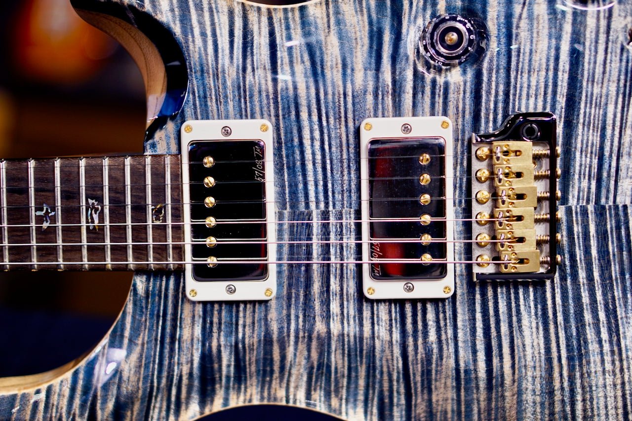 PRS Custom 24 Piezo Wood Library Artist Neck Faded Whale Blue 0408173