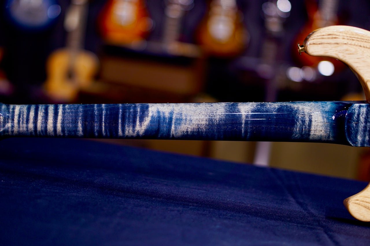 PRS Custom 24 Piezo Wood Library Artist Neck Faded Whale Blue 0408173