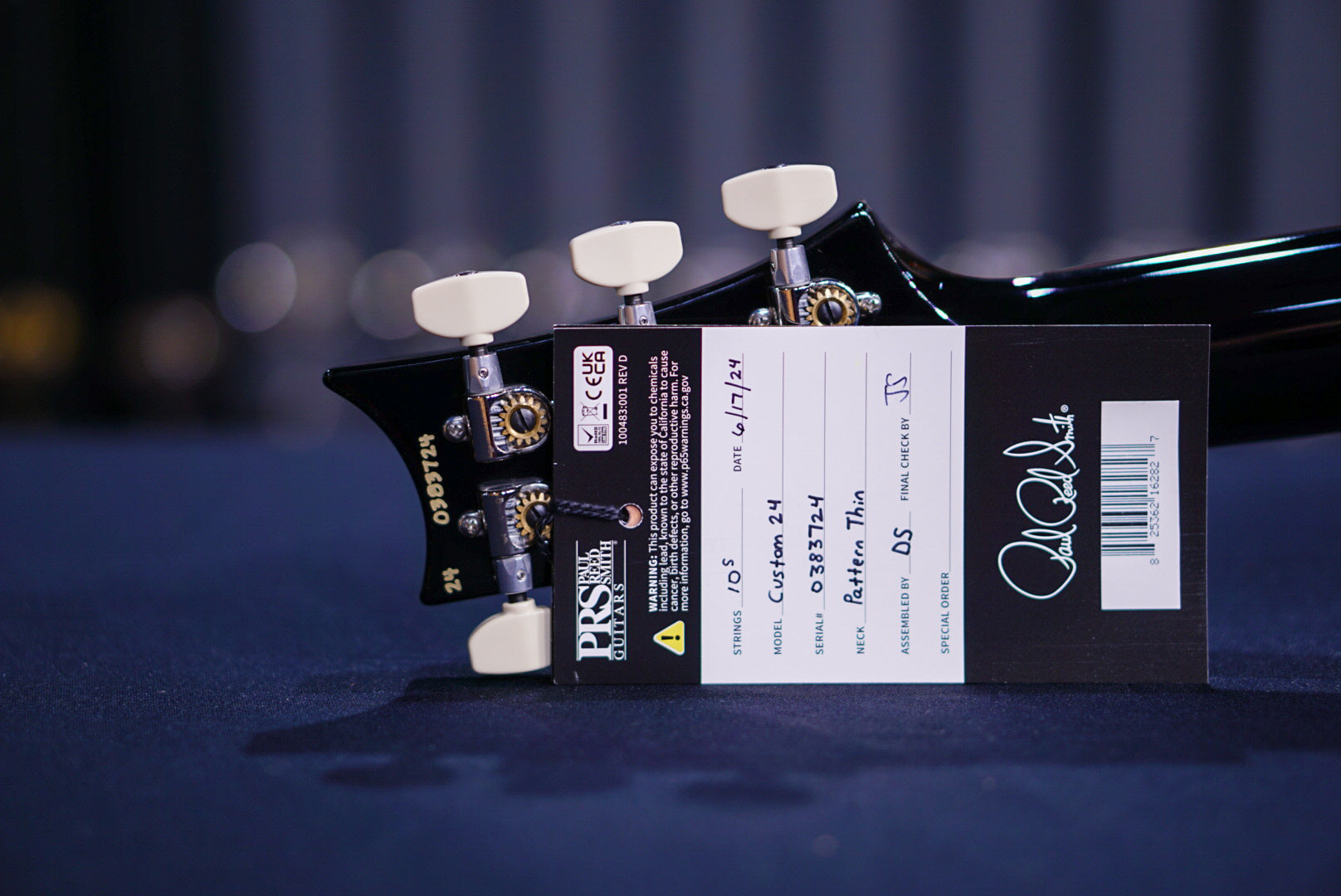 PRS CUSTOM 24 CHARCOAL BURST 24 0383724