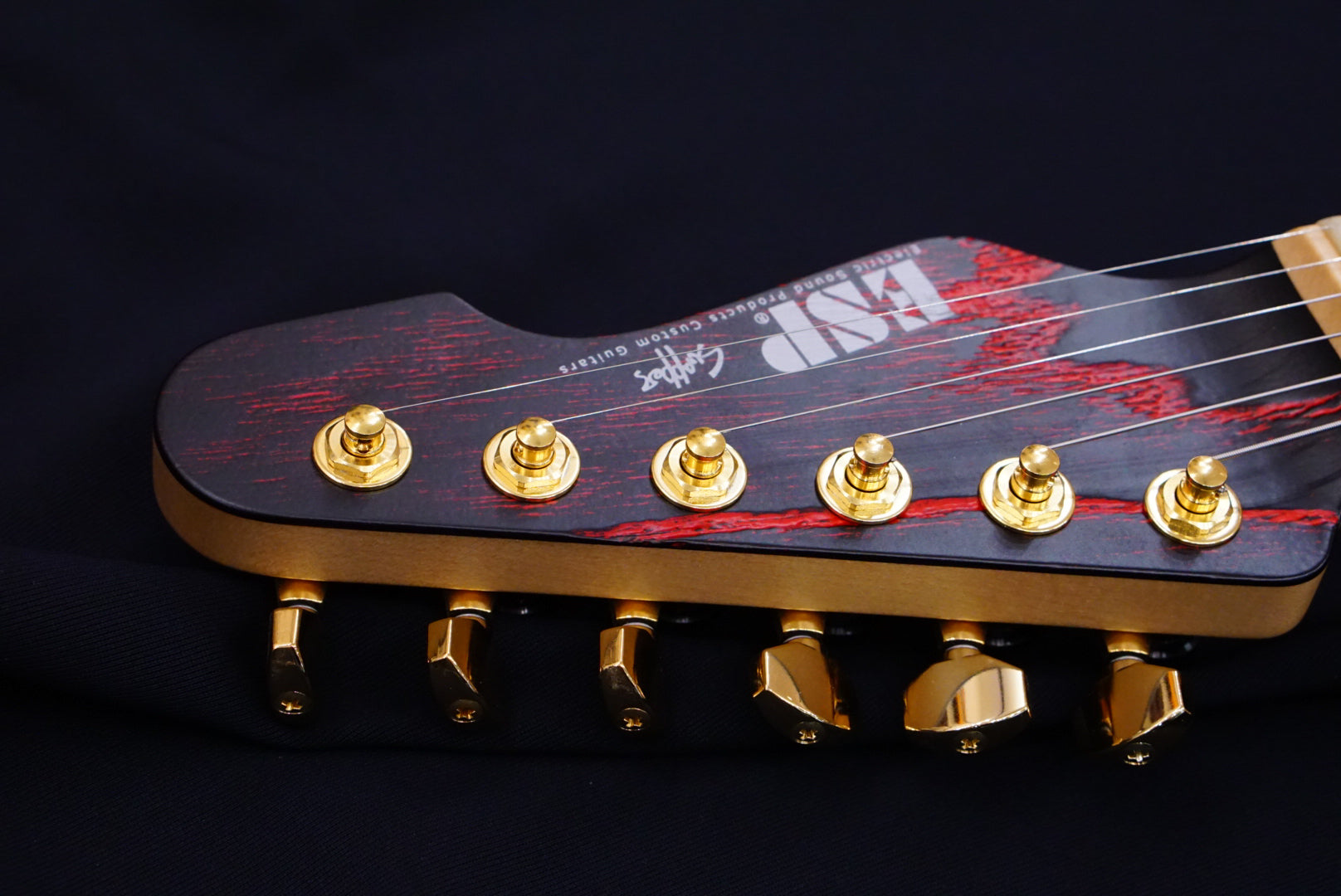 ESP SNAPPER AS BR DRIFTWOOD SERIES black w lava filler E1610232 - HIENDGUITAR ESP GUITAR