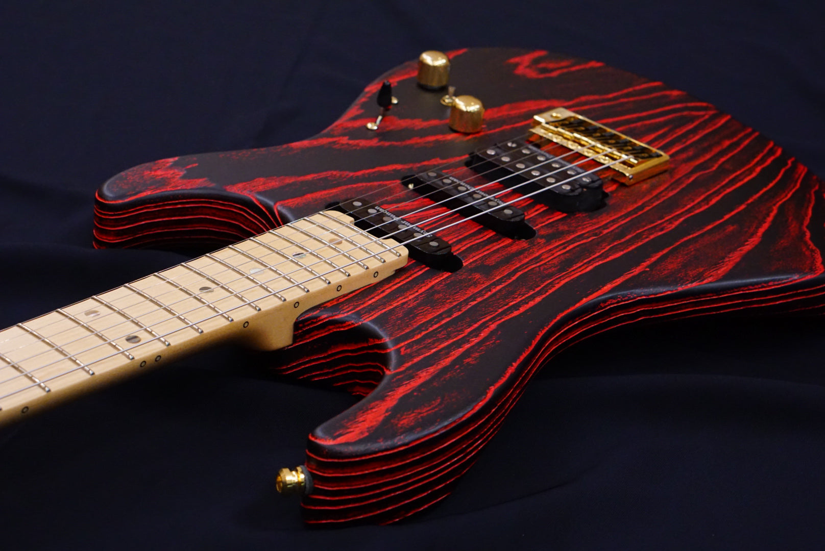 ESP SNAPPER AS BR DRIFTWOOD SERIES black w lava filler E1610232 - HIENDGUITAR ESP GUITAR