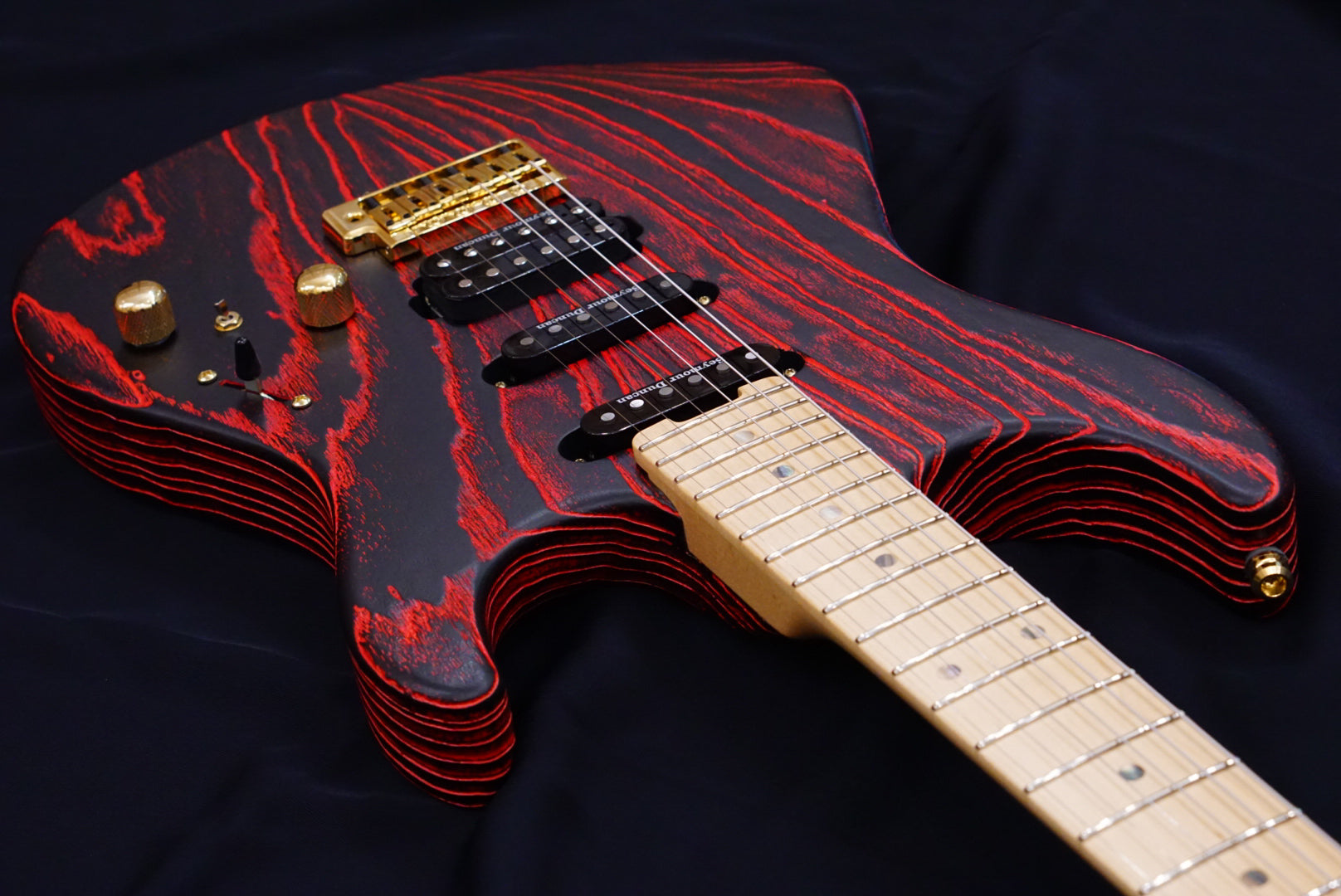 ESP SNAPPER AS BR DRIFTWOOD SERIES black w lava filler E1610232 - HIENDGUITAR ESP GUITAR