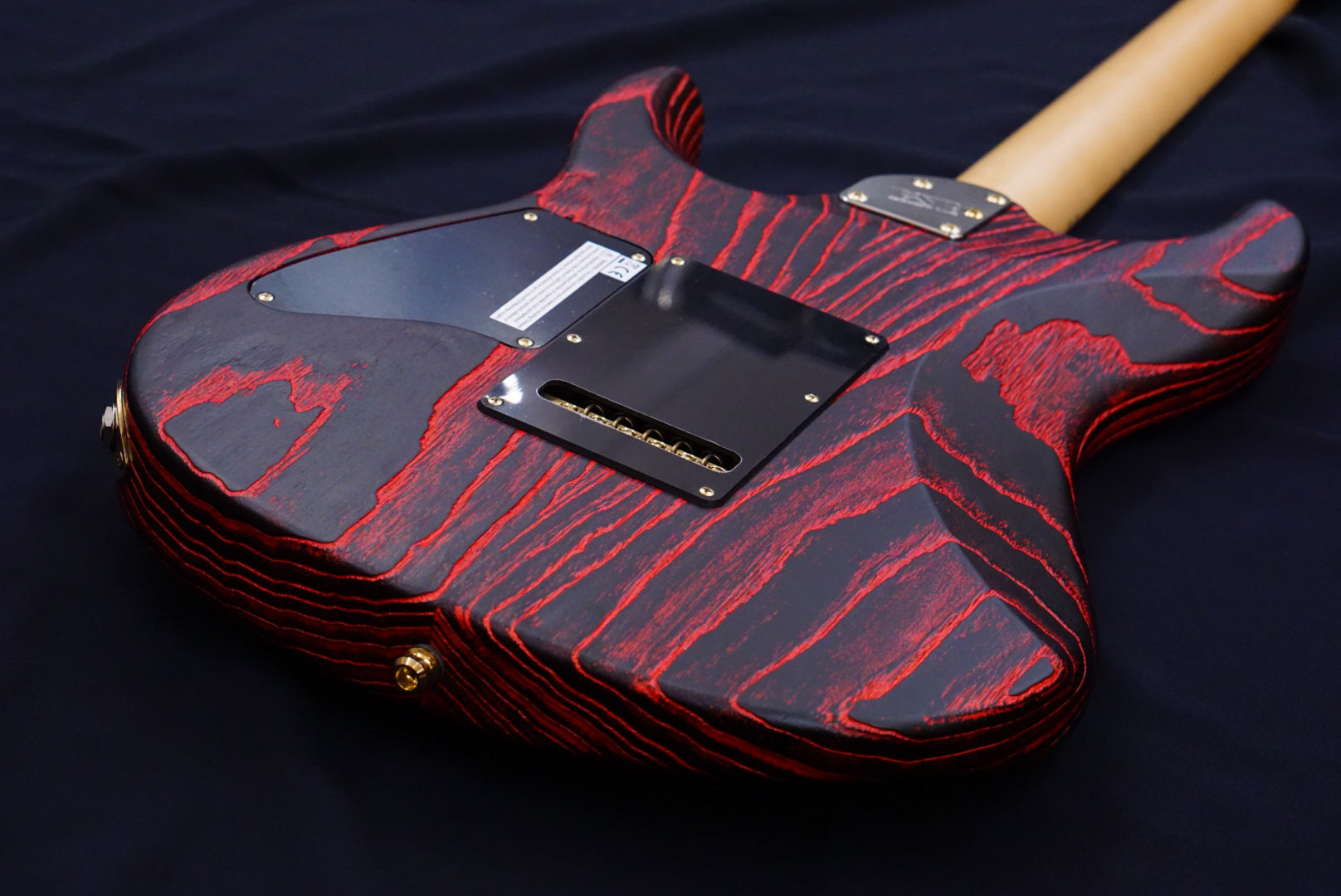 ESP SNAPPER AS BR DRIFTWOOD SERIES black w lava filler E1610232 - HIENDGUITAR ESP GUITAR