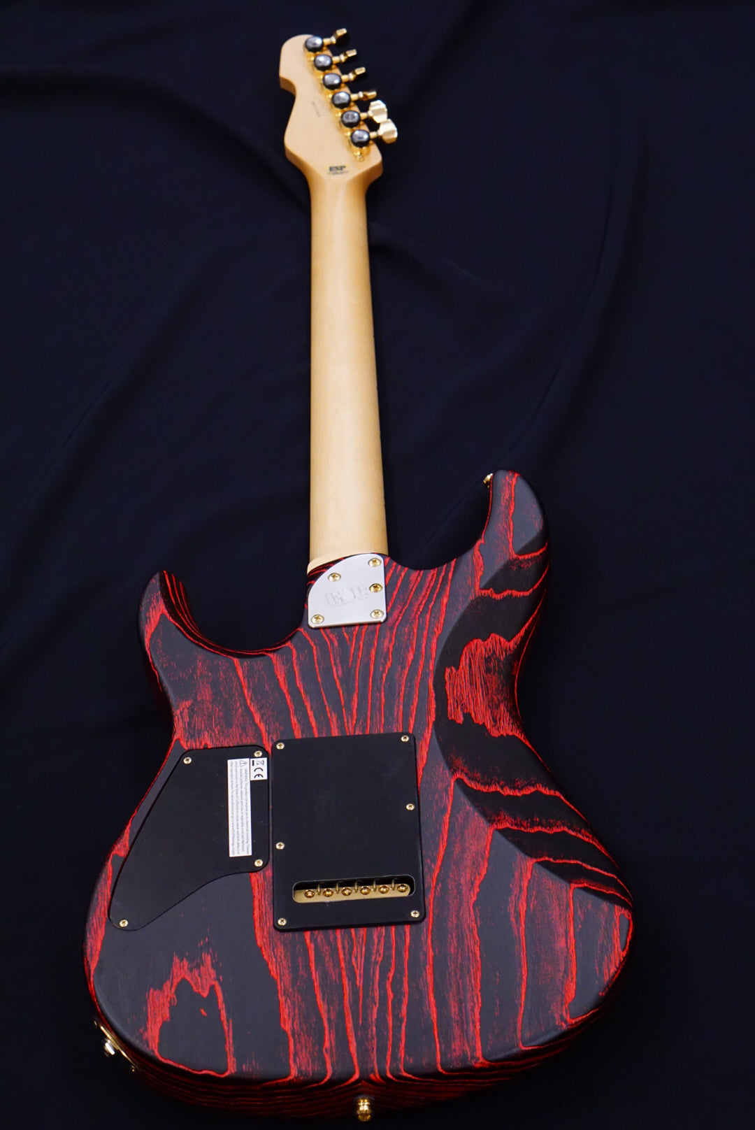 ESP SNAPPER AS BR DRIFTWOOD SERIES black w lava filler E1610232 - HIENDGUITAR ESP GUITAR