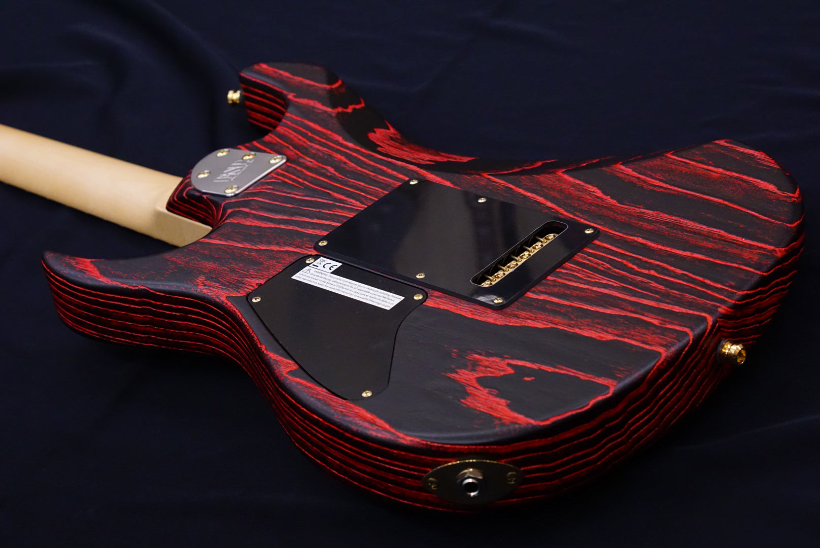 ESP SNAPPER AS BR DRIFTWOOD SERIES black w lava filler E1610232 - HIENDGUITAR ESP GUITAR