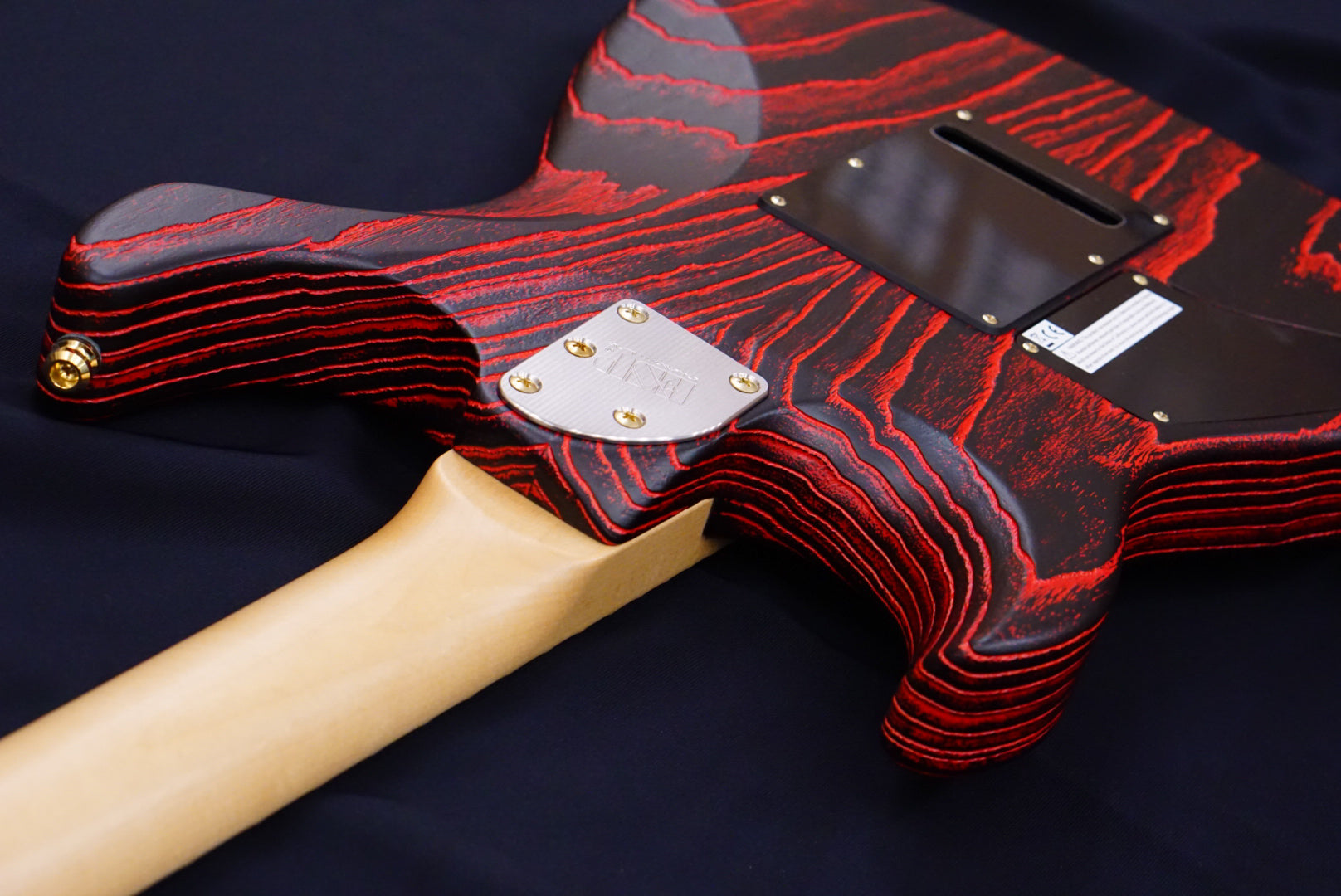 ESP SNAPPER AS BR DRIFTWOOD SERIES black w lava filler E1610232 - HIENDGUITAR ESP GUITAR