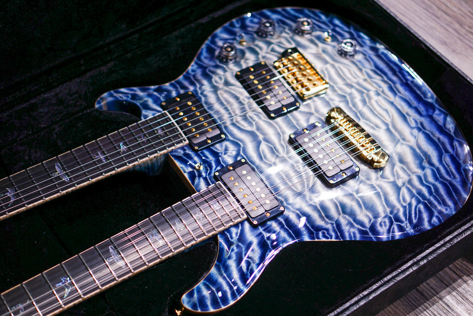PRS Private stock Doubleneck indigo glow PS 10942 0383427