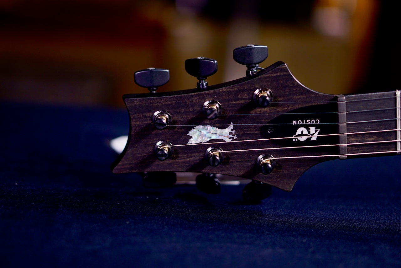 PRS 40th Anniversary Custom 24 Satin Limited Edition Charcoal Tri-Color Burst 0410362