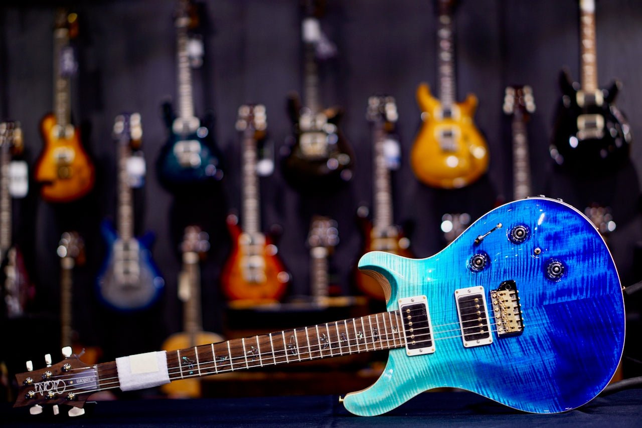 PRS Custom 24 Piezo Wood Library Rosewood Neck Blue fade 0412653