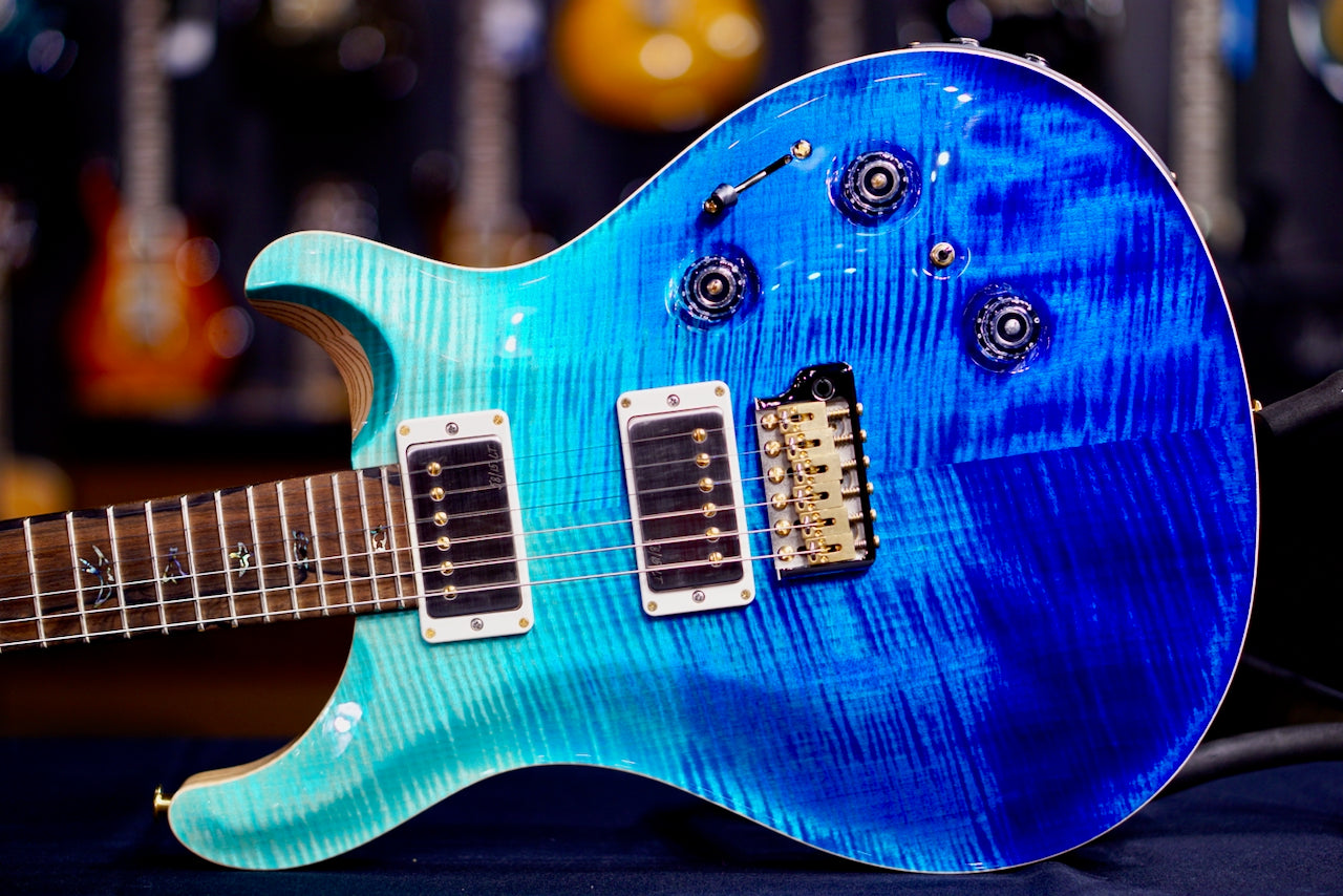PRS Custom 24 Piezo Wood Library Rosewood Neck Blue fade 0412653