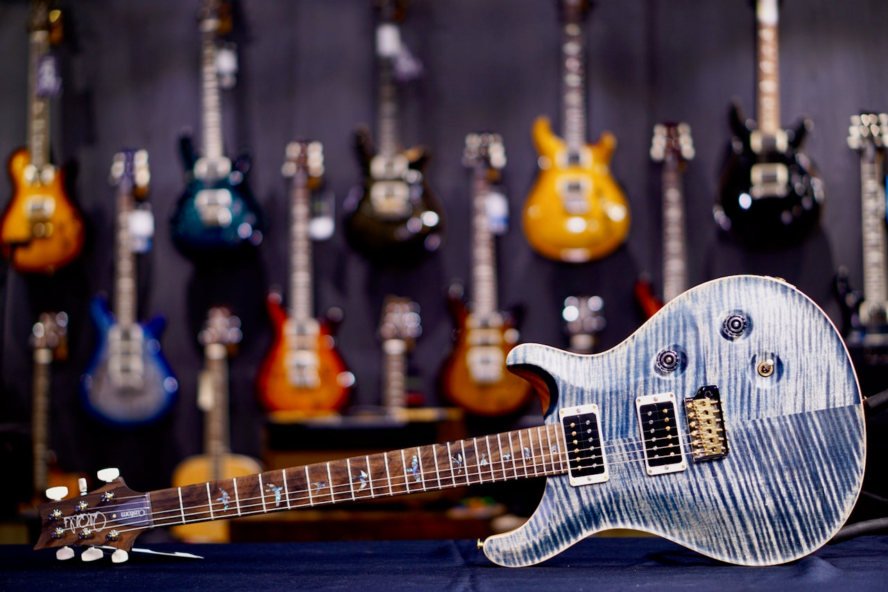 PRS Custom 24 Wood Library Faded Whale Blue Satin Rosewood Neck 0413087