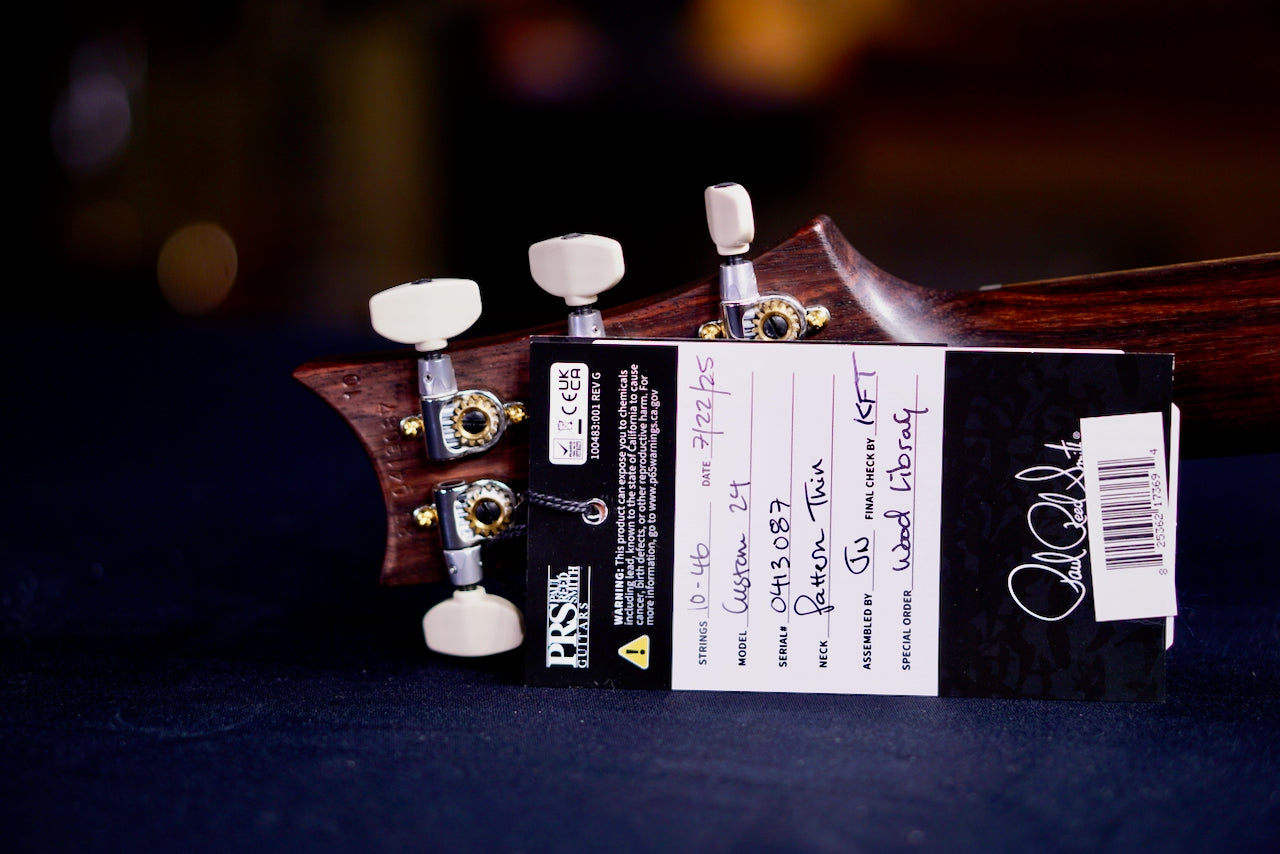 PRS Custom 24 Wood Library Faded Whale Blue Satin Rosewood Neck 0413087