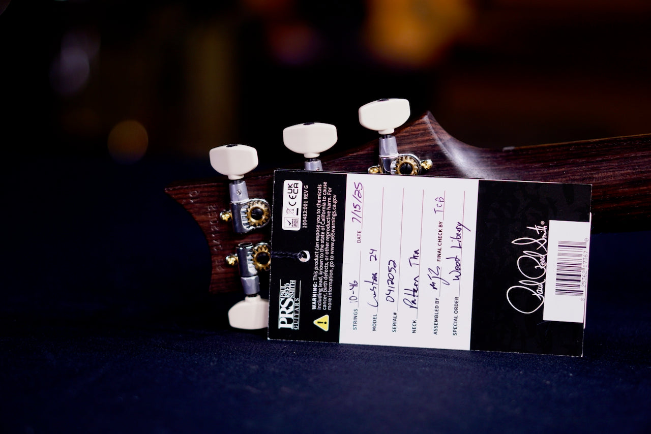 PRS Custom 24 Wood Library Burnt Maple Leaf Satin Rosewood Neck 0412052