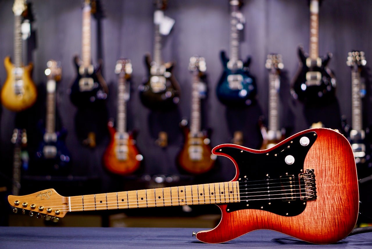 Suhr Standard Custom Faded Trans Wine Red Burst 85774