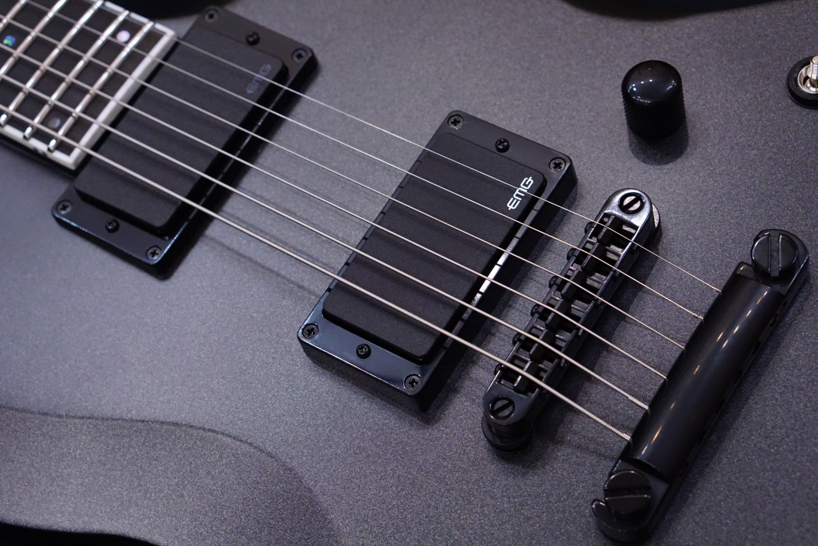 ESP E-II Viper Baritone Charcoal Metallic Satin ES1470233 - HIENDGUITAR E-II GUITAR