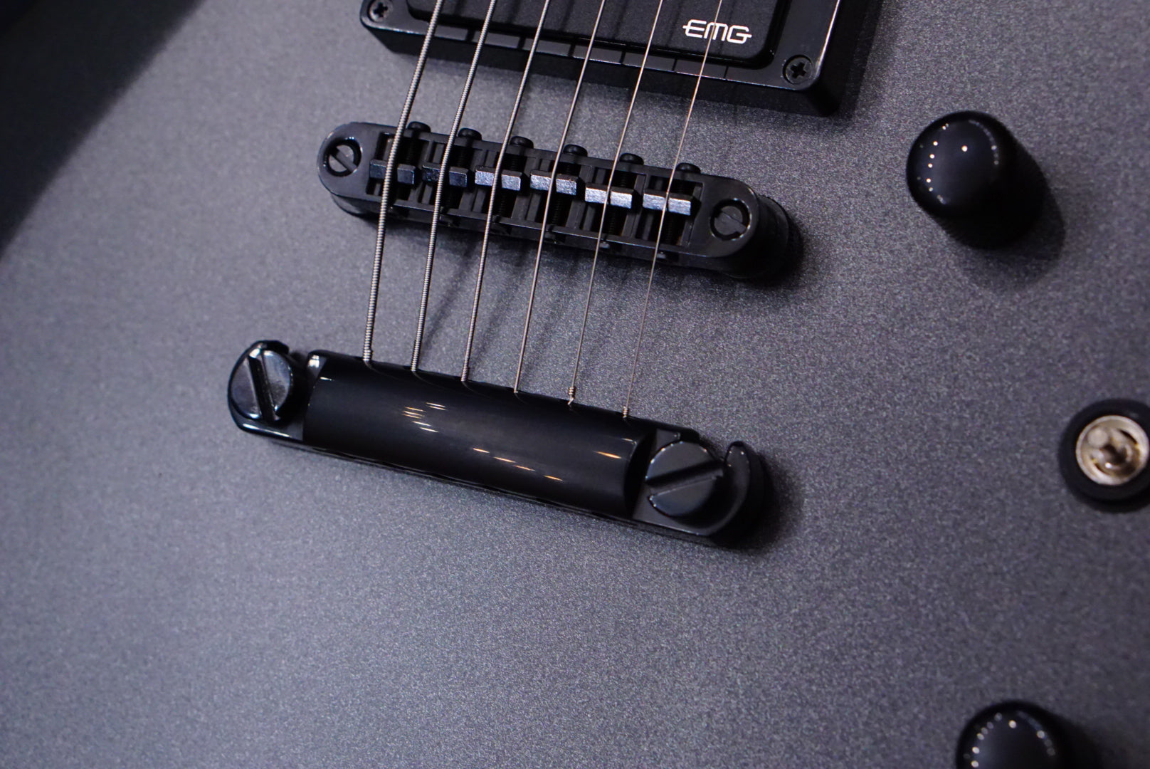 ESP E-II Viper Baritone Charcoal Metallic Satin ES1470233 - HIENDGUITAR E-II GUITAR