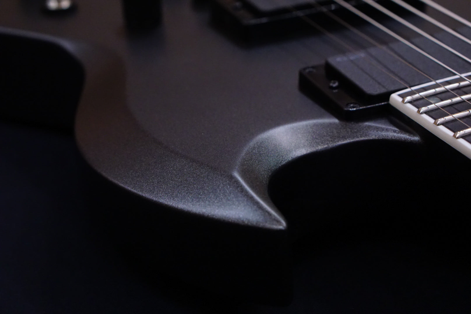 ESP E-II Viper Baritone Charcoal Metallic Satin ES1470233 - HIENDGUITAR E-II GUITAR