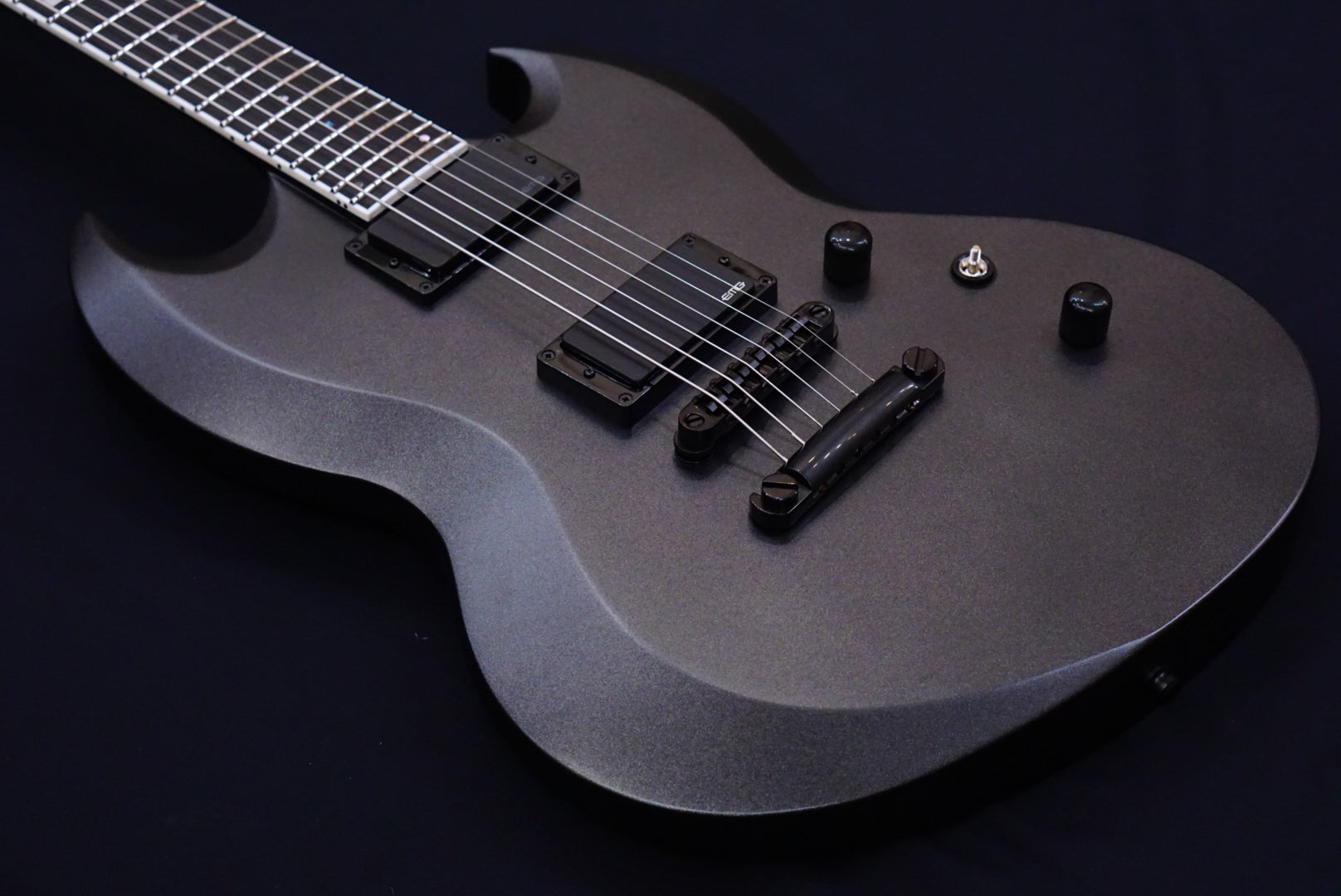 ESP E-II Viper Baritone Charcoal Metallic Satin ES1470233 - HIENDGUITAR E-II GUITAR