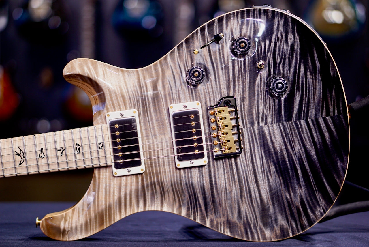 PRS Custom 24 Piezo Wood Library Artist Neck Faded Gray Black Fade 0414023
