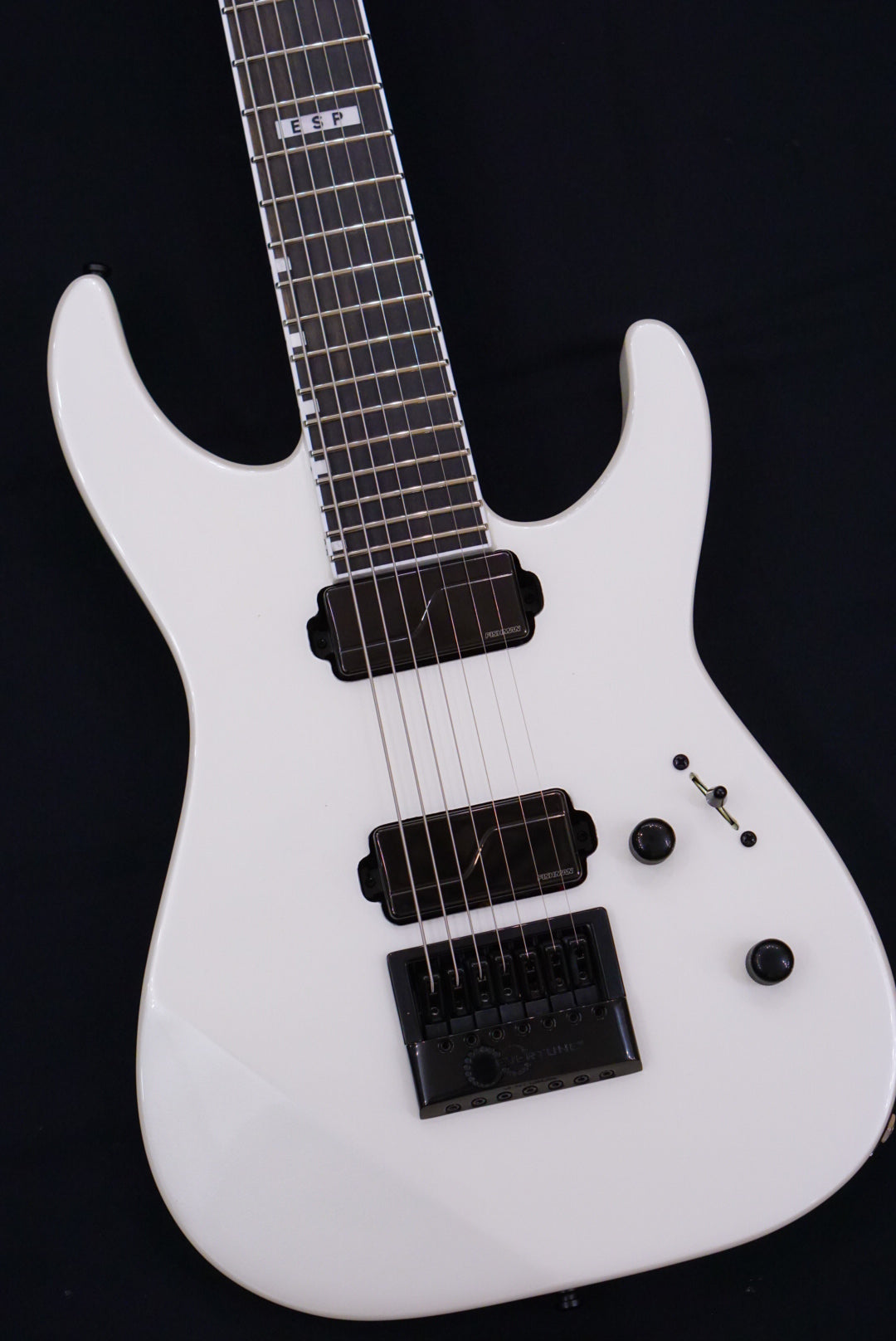 E-II M-II7 baritone evertune Pearl White ES1063223 - HIENDGUITAR   E-II GUITAR